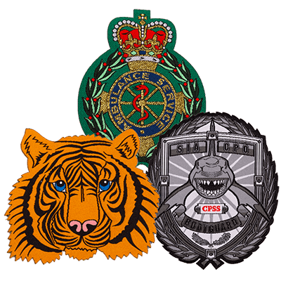 Tightly woven custom patch showing fine detail